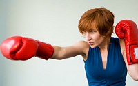 Boxen fr Frauen - volle Kraft voraus