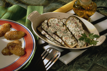 Schinken-Auberginen-Lasagne mit Petersilie - Zutaten fr 1 Portion